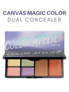 Dual Tone Concealer Palette Full Coverage for Concealing, Color Correcting